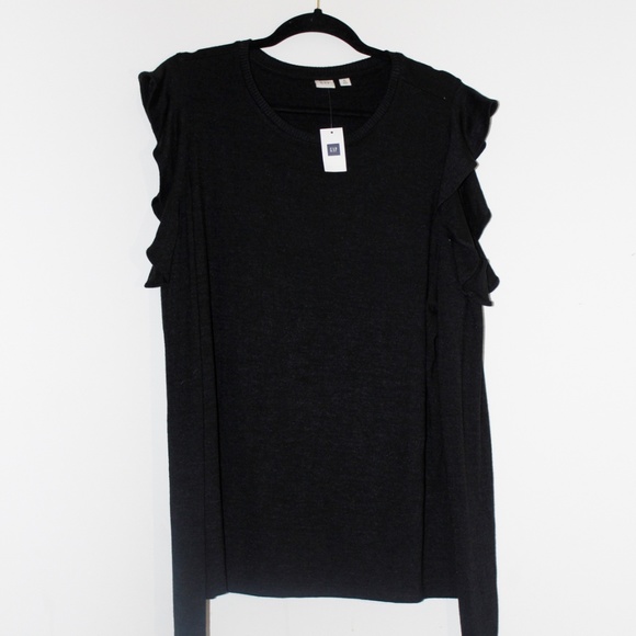 NWT Long Sleeve Cold Shoulder Flutter Top XLTALL - Picture 4 of 7